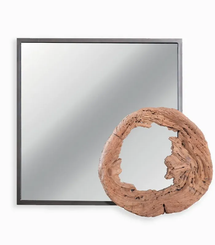 Découvrez Nos Meubles En Teck|Miroirs & Cloisons|Cocktail Scandinave Miroir avec teck BANDUNG
