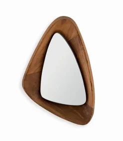 Découvrez Nos Meubles En Teck|Miroirs & Cloisons|Cocktail Scandinave Miroir teck recyclé NOA avec LED