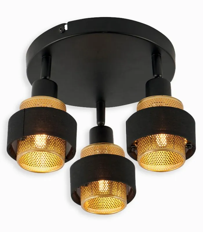 Spots & Plafonniers|Cocktail Scandinave Plafonnier de 3 spots amovibles GOLDLINE