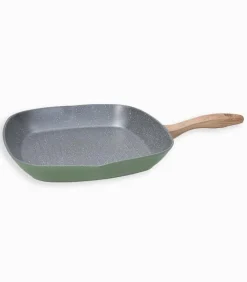 Accessoires Cuisine|Cocktail Scandinave Poêle carrée gril 28×28 cm STONE SAGE