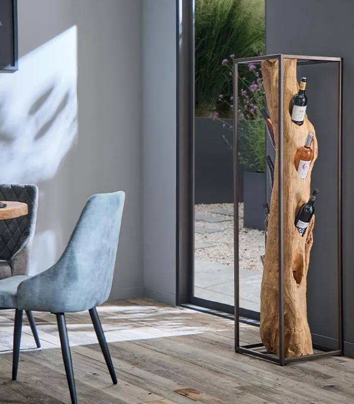 Bars & Étagères À Vin|Cocktail Scandinave Porte-bouteilles en teck HANGO