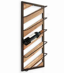 Découvrez Nos Meubles En Teck|Bars & Étagères À Vin|Cocktail Scandinave Porte bouteilles mural en teck GABO