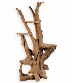Découvrez Nos Meubles En Teck|Cocktail Scandinave Porte-plantes teck 4 plateaux