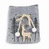 Accessoires Fashion|Cocktail Scandinave Sac feutrine grise sapins et flocons