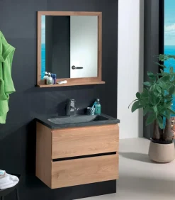 Meubles Avec Vasques|Cocktail Scandinave Salle de bain murale et pierre bleue – STONE