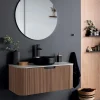 Meubles Avec Vasques|Cocktail Scandinave Salle de bains mural vasque ronde noire MALLOW