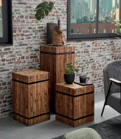 Découvrez Nos Meubles En Teck|Consoles & Sellettes|Cocktail Scandinave Sellette en teck AZUR