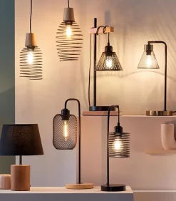 Suspensions|Cocktail Scandinave Suspension abat-jour filaire spirale