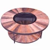 Tables Basses|Cocktail Scandinave Table basse bois de bateau BADU double plateau Ø 100 cm