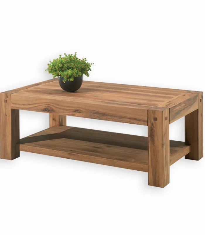 Tables Basses|Cocktail Scandinave Table basse chêne huilé double plateau NORWAY