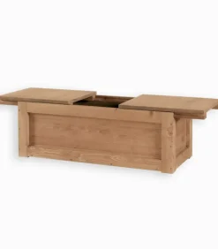 Tables Basses|Cocktail Scandinave Table basse pin massif ciré coffre MOVING