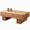 Tables Basses|Cocktail Scandinave Table basse pin massif ciré POUTRE
