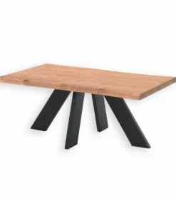 Tables Basses|Cocktail Scandinave Table basse pin massif pieds métal HJALMER