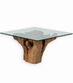 Découvrez Nos Meubles En Teck|Tables Basses|Cocktail Scandinave Table basse teck massif SUBARA plateau en verre