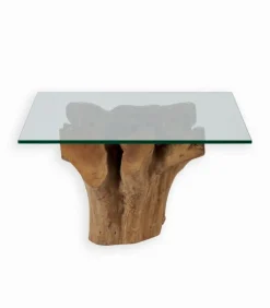 Découvrez Nos Meubles En Teck|Tables Basses|Cocktail Scandinave Table basse teck massif SUBARA plateau en verre