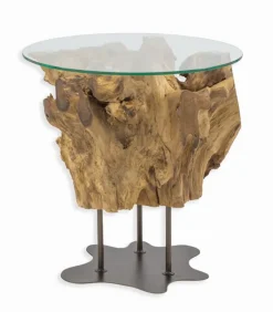Découvrez Nos Meubles En Teck|Tables Basses|Cocktail Scandinave Table basse teck racine pied métal SERAM