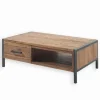 Découvrez Nos Meubles En Teck|Tables Basses|Cocktail Scandinave Table basse teck recyclé et fer vieilli BROWTON