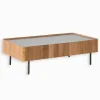 Découvrez Nos Meubles En Teck|Tables Basses|Cocktail Scandinave Table basse teck recyclé NEVADA 2 tiroirs