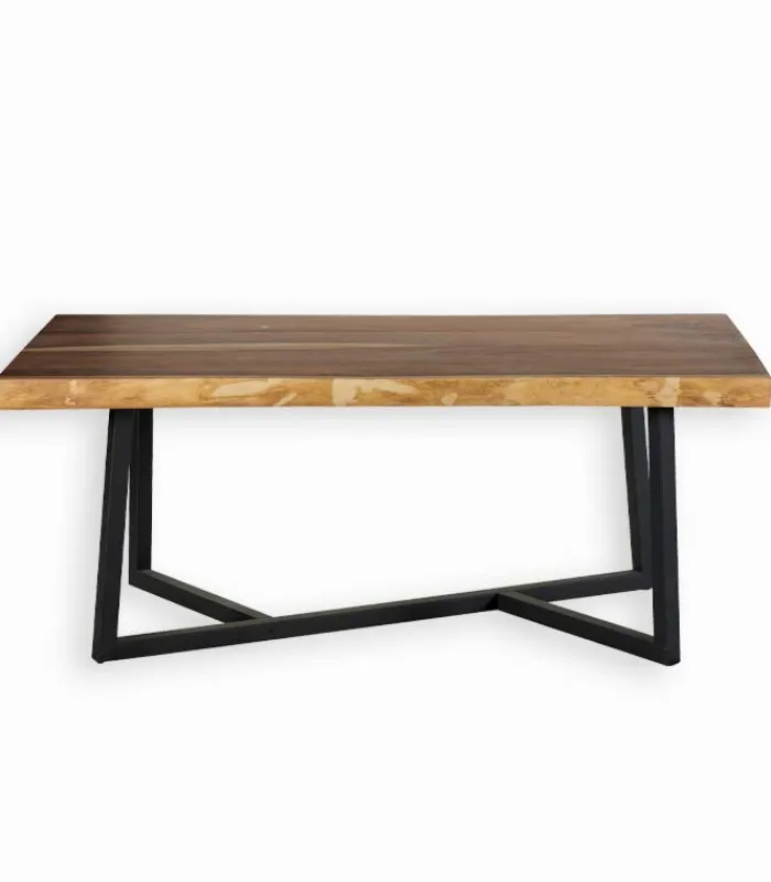 Tables|Cocktail Scandinave Table bois de suar pieds métal KUMA
