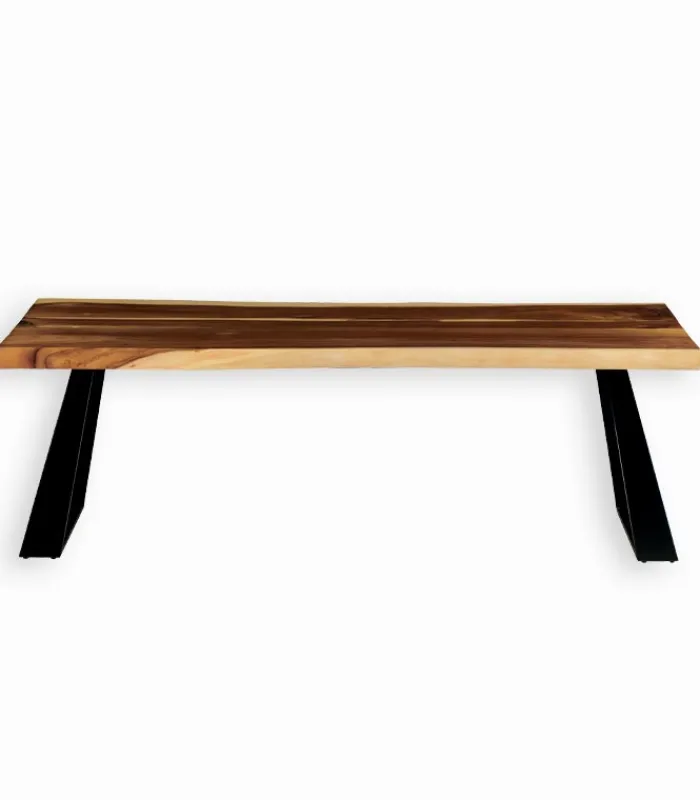 Tables|Cocktail Scandinave Table bois de suar pieds métal LOVINA