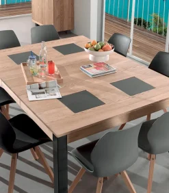 Tables|Cocktail Scandinave Table carrée frêne massif PIER