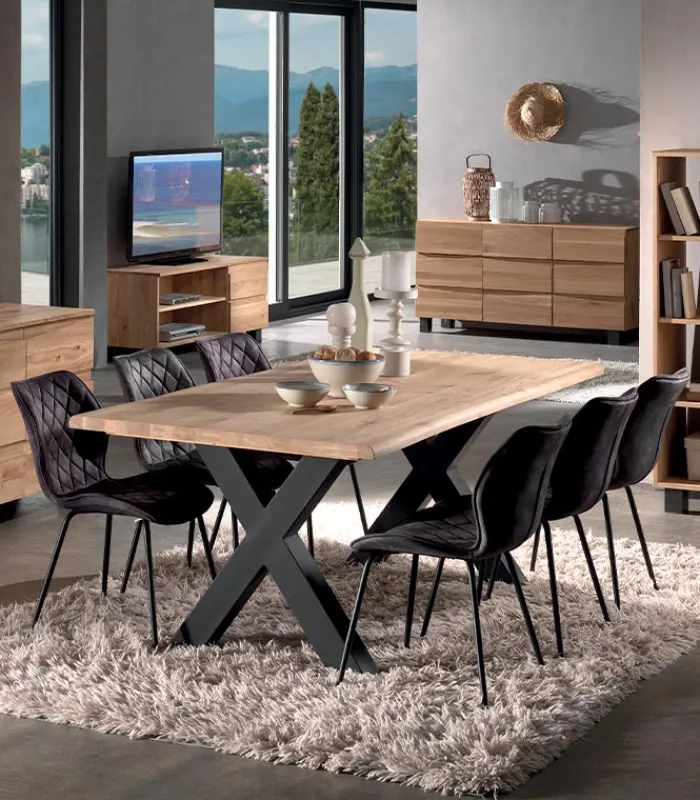 Tables|Cocktail Scandinave Table chêne massif et pieds métal HALDEN