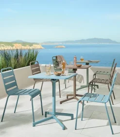 Tables De Jardin|Cocktail Scandinave Table de jardin carrée pliante GARRY