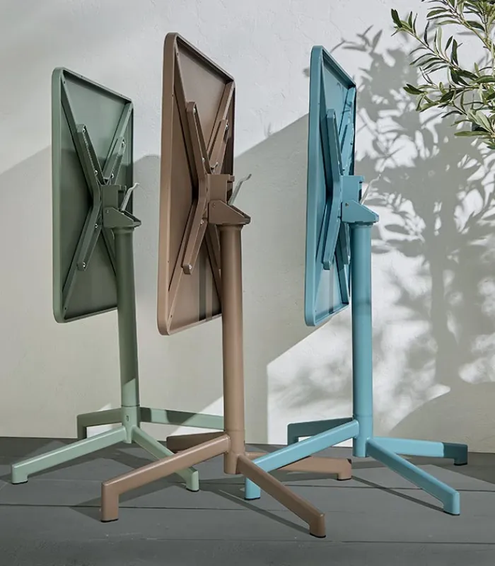 Tables De Jardin|Cocktail Scandinave Table de jardin carrée pliante GARRY