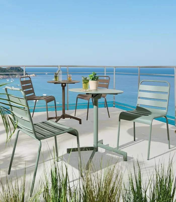 Tables De Jardin|Cocktail Scandinave Table de jardin ronde pliante KELLER