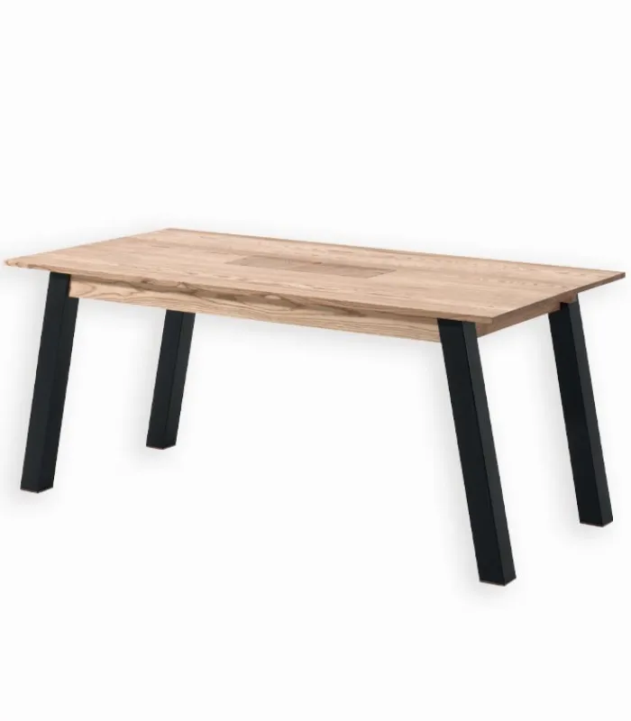 Tables|Cocktail Scandinave Table frêne massif pieds métal OREGON