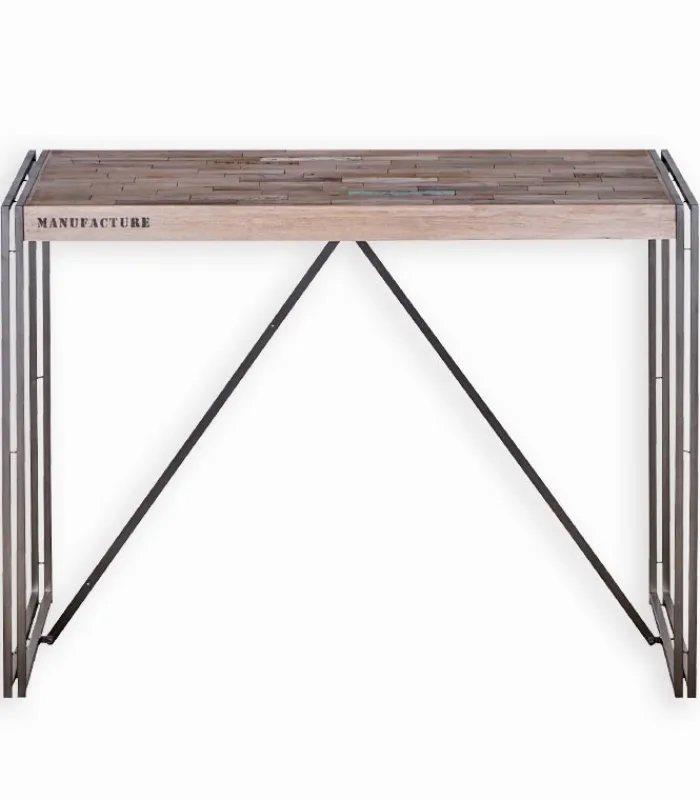 Tables|Cocktail Scandinave Table haute bois de bateau L 150 cm SAMBA