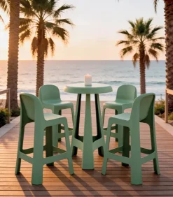 Tables De Jardin|Cocktail Scandinave Table haute MILOS