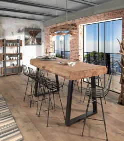 Découvrez Nos Meubles En Teck|Tables|Cocktail Scandinave Table haute teck KOLN