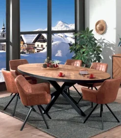 Découvrez Nos Meubles En Teck|Tables|Cocktail Scandinave Table ovale teck RAMA