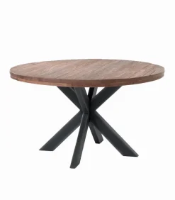 Découvrez Nos Meubles En Teck|Tables|Cocktail Scandinave Table ronde teck & métal MALAY