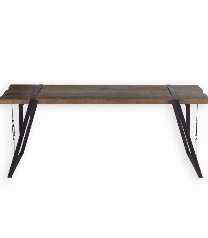 Tables|Cocktail Scandinave Table sapin massif pieds métal WESTMOUNT