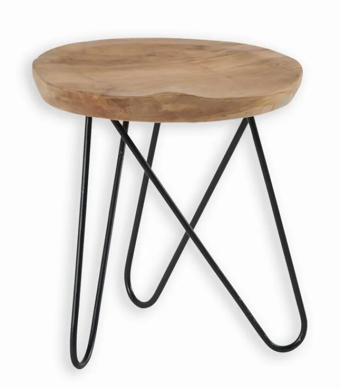 Poufs, Tabourets & Bancs|Poufs, Tabourets & Bancs|Cocktail Scandinave Tabouret assise teck