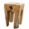 Découvrez Nos Meubles En Teck|Poufs, Tabourets & Bancs|Cocktail Scandinave Tabouret TECK RACINE 4 pieds