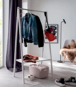 Etagères & Bibliothèques|Cocktail Scandinave Vestiaire pin massif blanchi STIK