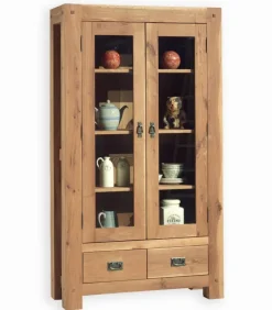 Vitrines & Enfilades|Cocktail Scandinave Vitrine chêne huilé 2 portes NORWAY